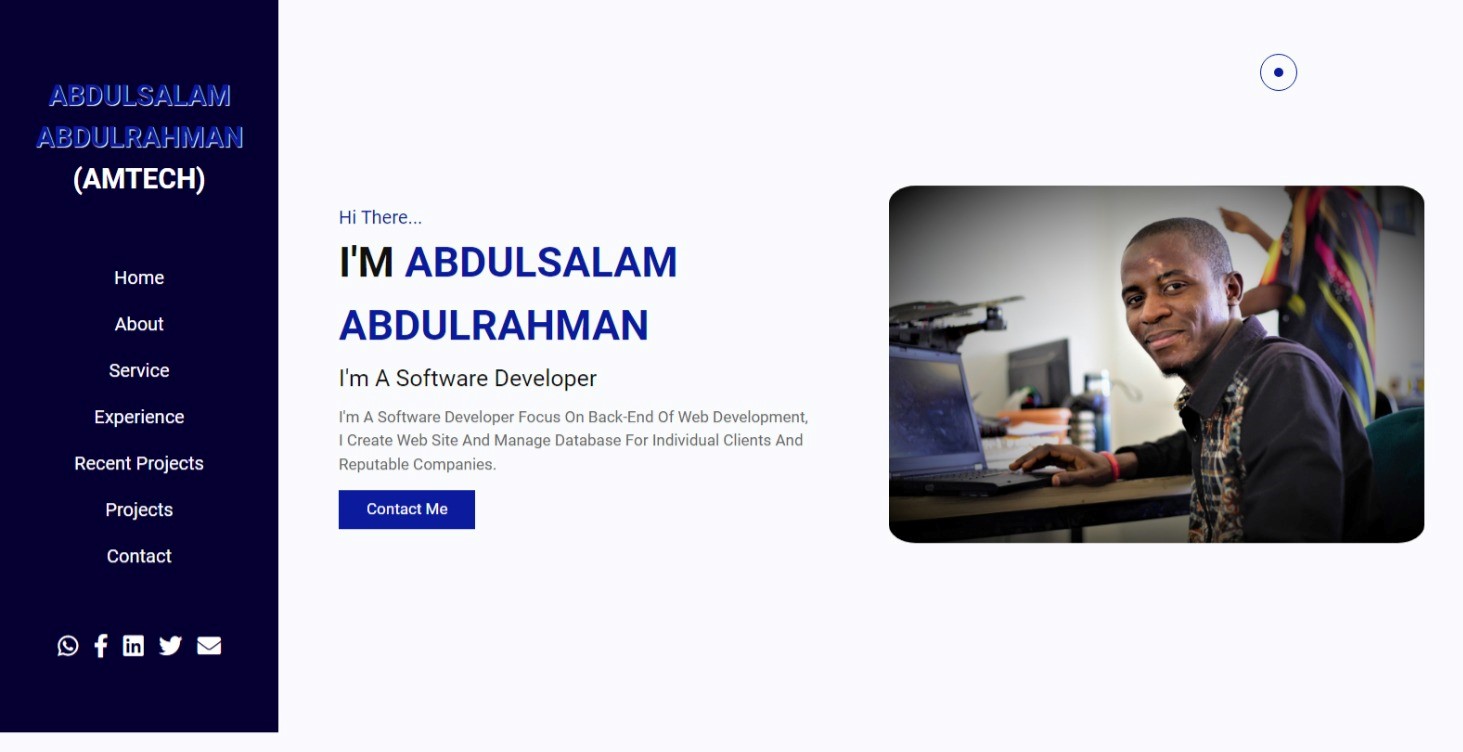 My Personal Portfolio : Abdulsalam Amtech Personal Portfolio